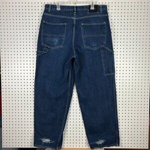 Sean John Carpenter Work Wear Y2K‎ Blue Jeans 38x34 Distressed Wide Leg Baggy